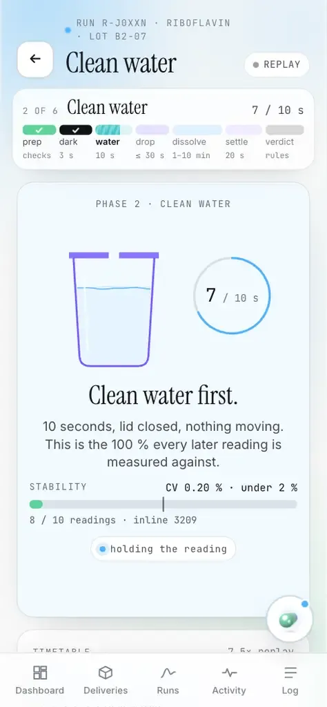 Clinic app run, clean water phase
